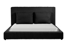 Lauren Black Platform Bed (w/ USB PORTS) - Queen