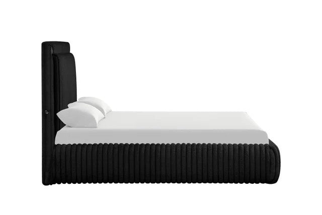 Diana Black Platform Bed - Queen, King