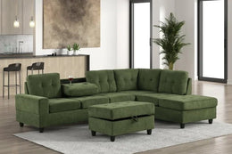 40Heights Reversible Sectional with Ottoman Set