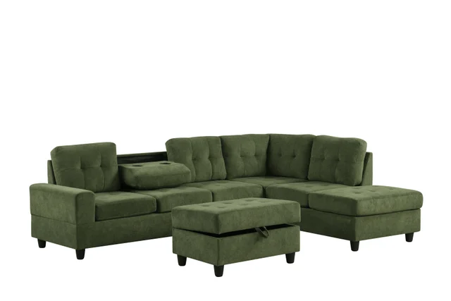 40Heights Reversible Sectional with Ottoman Set
