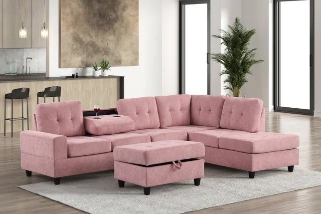 40Heights Reversible Sectional with Ottoman Set