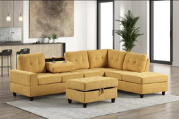 40Heights Reversible Sectional with Ottoman Set