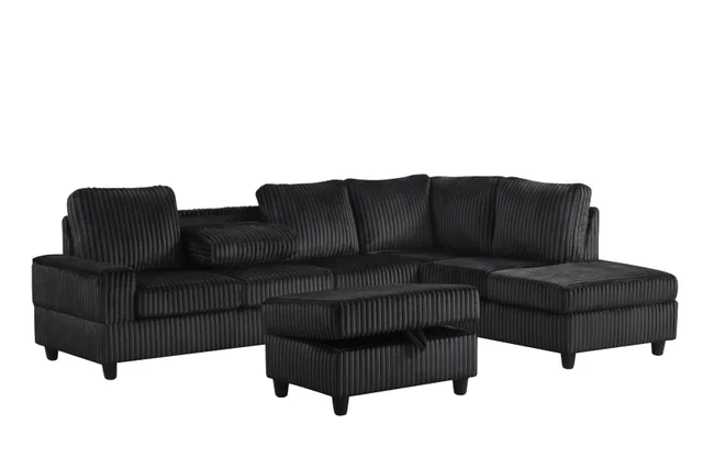48Heights Reversible Sectional with Ottoman Set