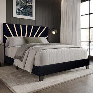 Nico Black Platform - King Bed