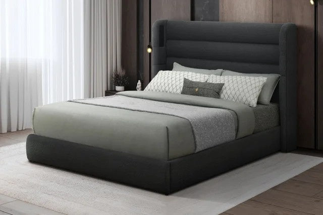 Hero Black Platform Bed (w/ Bluetooth Speaker) - Queen, King
