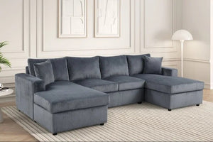 Terasa - Gray Double Chaise Sectional **NEW ARRIVAL**