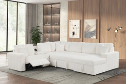 Hunter White Sectional (W/ Bluetooth Speaker & Pull-Out Bed) **NEW ARRIVAL**