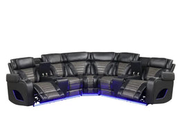 IBIZA POWER/POWER Black Reclining Sectional **NEW ARRIVAL**