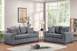 HH1123 Black - Sofa & Loveseat Set **NEW ARRIVAL**