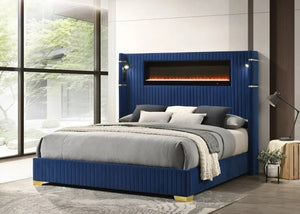 Romance2 Blue Platform Bed - Queen, King **NEW ARRIVAL**