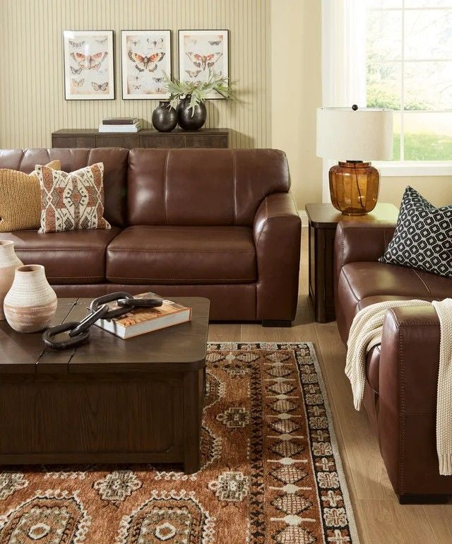 Ashley 729-07 Sofa & Loveseat Set (TOP-GRAIN) **NEW ARRIVAL**