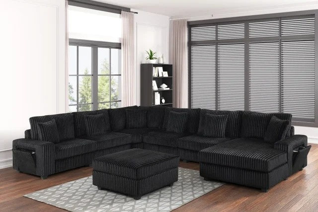 Bazoka Black 7PC Sectional **NEW ARRIVAL**