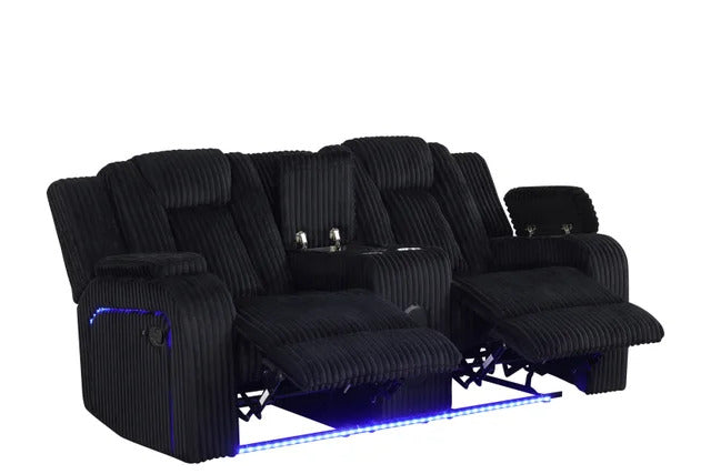 Hulk10 Black - 3PC Reclining Set **NEW ARRIVAL**