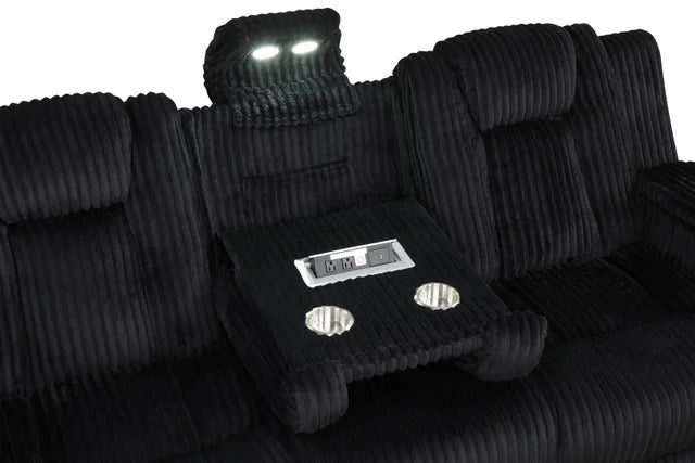 Hulk10 Black - 3PC Reclining Set **NEW ARRIVAL**