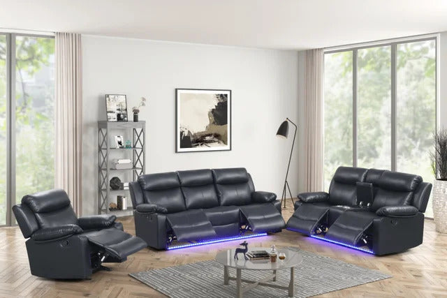 Aiden Black- 3PC Reclining Set **NEW ARRIVAL**