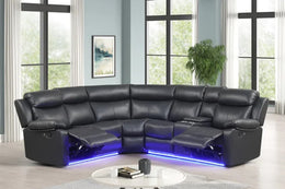 Super Black Reclining Sectional **NEW ARRIVAL**