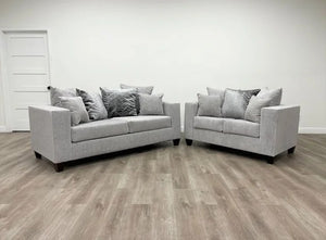 110-2PC Dove - Sofa and Loveseat Set