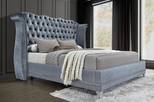 Luxor Black Platform Bed - Queen, King